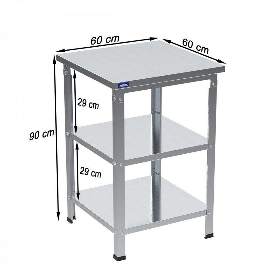 Mesa de Inox Paneleiro Duplo 60 x 60 - Aisa